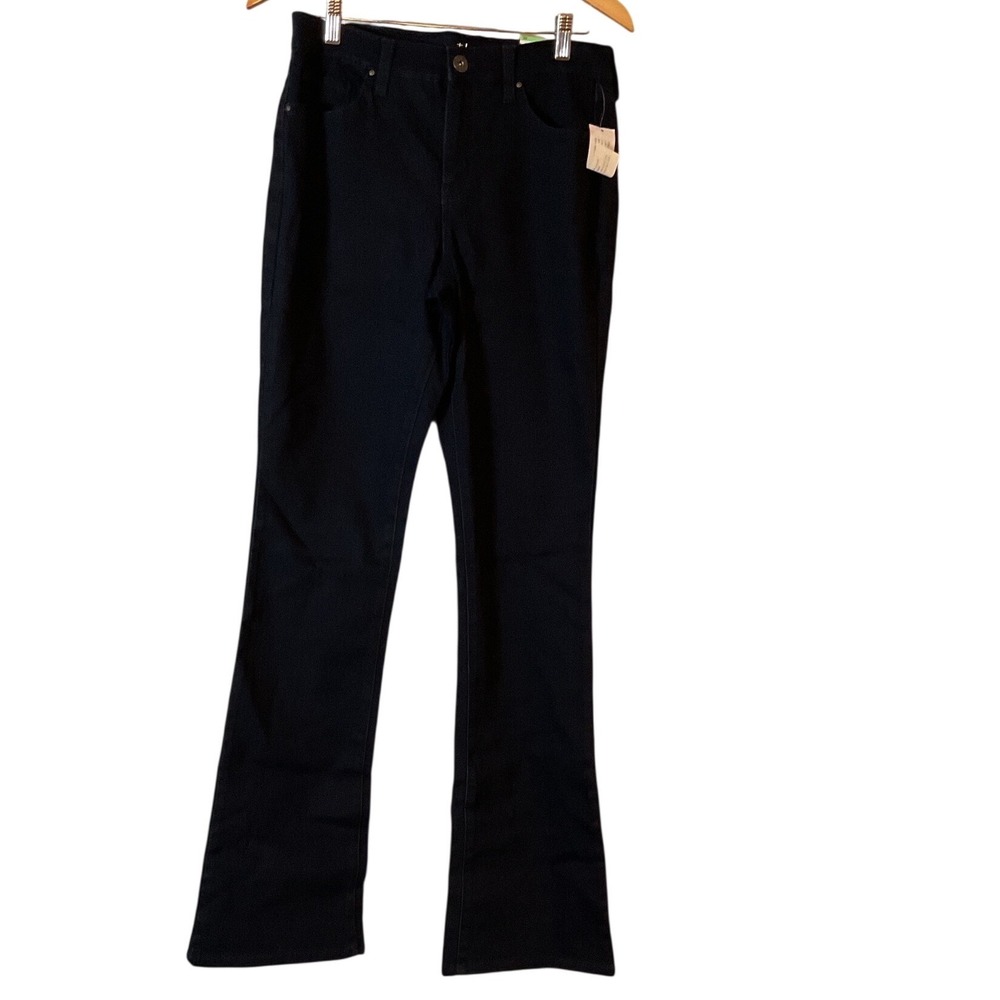 Style‎ & Co Womens Bootcut Jeans Rinse Wash Dark Blue Stretch Size 8 Long 53391L